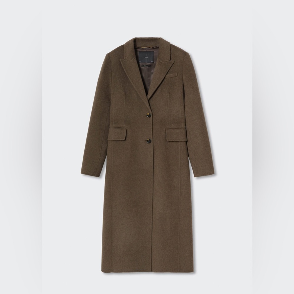 Mango fitted handmade wool coat Small